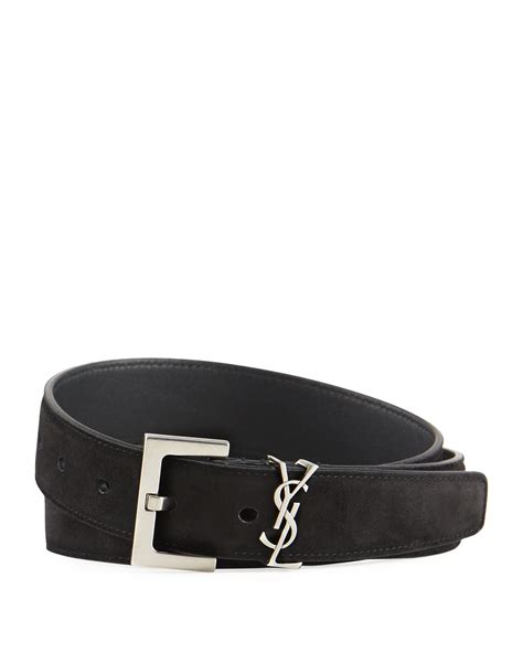 mens ysl logo belt|saint laurent men's belt.